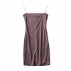 Ins-stil en-line nacke kort rörband klänning feminin tight elastisk väska hip nattklubb parti kläder brun 210604