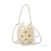 Evening Bags Mini Pearl Handmade Vintage Beaded Fashion Banquet Party Shoulder Bag Female Wedding Luxury Women Coin Purse