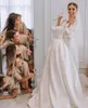 A Line Wedding Gwons Abiti da sposa Semplice raso bianco Sweep Train Arabo Medio Oriente Chiesa Giardino vestido de noiva