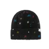 모자 모자 # 40 유아 아기 키즈 소년 소녀 모자 안료 도트 염색 단단한 색상 따뜻한 모직 니트 Czapka Zimowa