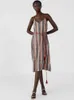 Fashion Za Bohemian Sashes Colorido Striped Dress Sexy Mulheres Sling Strapless Beach Senhoras Casuais Vestidos 210531