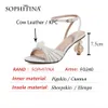 SOPHITINA Scarpe da donna estive Moda Tacco strano Vera pelle Stile dolce String Bead Round To Pearl Sandali da sposa FO240 210513