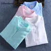 Schinteon Men Spring Summer Cotton Linen Shirt Slim Square Collar Comfortable Undershirt Male Plus Size 210809