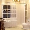 Waterproof 3D Transparent Bathroom Curtain Bathroom Shower Curtain with Hooks Thickened Bathing Sheer Wide Bath Curtain 211116