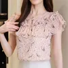 Blusa da moda coreana Blusas das mulheres camiseta Chiffon blusa senhoras tops sem mangas florais plus tamanho camisa 3157 50 210415