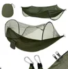 Newnylon parachute hangmat met muskietennetten Camping Survival Garden Swing Leisure Travel Draagbare tuinmeubilair EWB7109