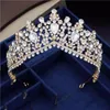 Boucles d'oreilles Collier Baroque Cristal Gold Bijoux Bijoux pour Femmes Fashion Tiaras Colliers Ensemble Jeu de mariage Crown Weddingwewellry