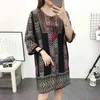 Femmes Robe Indienne D'été Femme Lâche Imprimé Baroque Vintage Indie Folk Causal Boho Plage Mini es Robe 210423