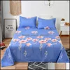 Lençóis Conjuntos Suprimentos de Cama Home Têxteis Jardim Flowers Polieste Quarto Único Plano Duplo Flat Rainha Rainha Cama King Sheet Erlid ColchaLead