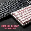 pudding pbt doubles keycap oem back light tastiere meccaniche latte bianco rosa nero gh60 poker 87 tkl 104 108 ansi iso