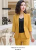 Women's Suits & Blazers Women Work Pant OL 2 Piece Sets Business Professional Casual Clothes Slim Pants Suit Two-piece Set High Quality