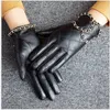 5本の指の手袋5本の指のグローブデザイナーレザーハルフィンガーグローブレディースシープスキンオートバイの手袋漏れ指す短い春と秋の薄い指