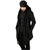 Sweats à capuche pour hommes Sweats à capuche à manches longues pour hommes Ourlet irrégulier Homme Cardigan Sweatershirt Manteau Hanche Hipster Tops À Capuche Streetw