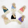 Designer POM POM POM POMS CHAPÉSTICO PADRÃO PADRÃO DE INVERNO Chapéus para mulheres Caps Bebê Cor Sólida Beanies Boné