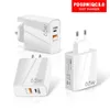 65 W GaN-Ladegerät Q3 und Typ-C PD Dual-USB-Wandladegerät für iPhone 13 Samsung S20