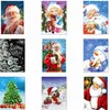 5D DIY Kerstmis Volledige Boor Rhinestone Diamant Schilderij Kits Cross Stitch Santa Claus Snowman Thuis Décor FY3209 CDC15