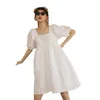 LANMREM estate e autunno moda donna vestiti Hubble-bubble manica colletto quadrato lanterna maniche abito pullover WH512 210623