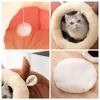 Cat House Pet Cesta S Almofada Cama Cama Acessórios Tapete Aconchegante Acolhedor Gatinho Espreguiçadeiras Mat Saco Para Caverna Lavável 210722