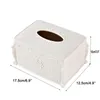 Paper Rack Elegant High Quality Round Waterproof Home Rectangle Shaped Tissue Box Container Towel Napkin Tissue Holder Box