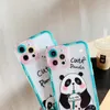 Custodie per cellulari Panda simpatico cartone animato Trasparente trasparente antiurto Custodia morbida in silicone TPU per iPhone 13 12 11Pro Max Xs X 7 8 Plus7631166