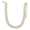 8MM Iced Out Bling Cuban Link Chain Rose Gold Pink Cz Miami Anklet Silver Color Hip Hop Women Fashion Jewelry