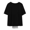 Verão Novo Big Bow Patchwork Mulheres T-shirt Estilo Coreano Moda Loose Tee Streetwear Ins Manga Curta Tops Casuais 210417