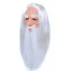 عيد الميلاد العجوز Long Long White Behd Witch Cosplay Mask Adult Only LaTex Costum