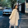 تمتزج الصوف النسائي على غرار Lamb Plush Coat Autumn Winter 2022 فضفاضة صغيرة متوسطة الطول فيل 22