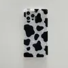 Casos de telefone de mulheres de leopardo quadrado para iphone 12 pro máximo 11 xs 7 8 plus se2020 shell textura capa móvel