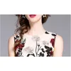 Zarif Çiçek Nakış Net İplik Kadın Elbise Yaz Moda Kolsuz Vintage Ince Yelek Elbiseler Artı Boyutu XXL 210525