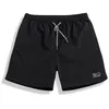 Män shorts snabb torr elastisk sommar manlig fitness strand jogging gym träning sportkläder beskurna dragsko fast färg 210806