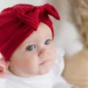 Baby Hats Big Bow Turban Hair Bowknot Caps Head Wraps for Infant Kids Ears Cover Toddler Children Elastic Bow Beanie Solid Color KBH348