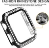 Capa protetor de tela de diamante de cristal para Apple Watch Iwatch 44mm 40mm série 6/5/4 / SE Ultra-fino capa completa capa protetora