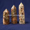 Natural Agated Coral Fossil Jasper Jade Crystal Polished Wand Decor Collection Niesamowite Ocean Agat Geode Kwarcowy Uzdrowienie Semiprecious Kamień Obelisk Tower Point