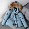 -30 Grad Daunenparkas Schneejacke Männer Winterjacke Weiße Ente Daunenparkas verdicken Mantel Fell Kapuze dicke warme Windjacke Männer 210810