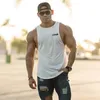 New design Men Brand Gyms Sleeveless Bodybuilding Tank Tops Men's Summer Fitness Vest Casual O-neck Men Tank Tops 210421