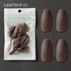 24 -styckväska Frosted Short Ballet Nail Tips Solid Color Craft Fake Nails Coffin5345561