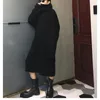 Geting Kadın Kazak Elbise Vintage Uzun Gevşek ES Boy Yün Balıkçı Yaka Artı Boyutu Bahar Rahat Giyim 210601