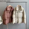 Casaco e jaqueta mulher espessa espessa vintage mujer chaqueta inverno parkas quentes moda roupas 18738 210415