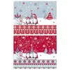 Mats Pads Santa Gnome Elk Mesa de Natal Placemats Retangular Lavagem de Inverno de Inverno Placemat