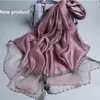 Luxury Brand Women Scarf Luxury Summer Silk Scarves Lady Shawl Wrap Hijab Foulard Kvinna Bandana Pashmina Pearl Jewel Headband