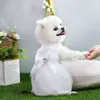 Pet Gelinlik Yaz Lüks Büyük Yay Dantel Tutu Kedi Yavru Prenses Elbiseler Etek Parti Giyim Köpek Giysileri