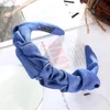 Tecido plissado cabelo aro mulheres moda faixa de cabelo headbands elástica cor brilhante cor hairbands acessórios de cabelo