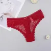 Women's Panties 6pcs lots Women Lace Thongs Sexy Seamless Underwear Tangas Transparent Hollow Ladies G-Strings Low-rise Eroti260G