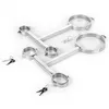 NXY Sex Adult Toy t Type Hand Neck Bondage Cuffs Stainless Steel Handcuffs Bdsm Collar Games Slave Restraints Fetish Toys for Couples1216