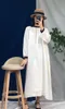 カジュアルドレスジョンチュアサマーソリッドカラーリネンルーズ女性2021日本のビンテージシングルブレスト薄い薄い女性ドレス