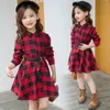 Spódnica dziecięca Nowa sukienka z długim rękawem dla dziewcząt na jesień cuhk koreański styl czysty bawełniany talia Księżniczka