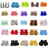 Lovely Plush slippers Toddler Size Teddy Bear Slipper Comfortable House Woman Furry Fur Slides