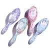 Filles enfants brosse à cheveux peigne accessoires bébé toilettage ensemble doux coussin d'air peignes de massage motif de bande dessinée paillettes brosse à cheveux M3466