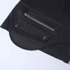 Alexplein Oversizeプレーンブラックベーシックカジュアルウェアメンズ服ファッション2021ショートスリーブラウンドネック100％コットンジッパー品質G1229